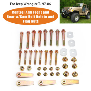 1997-2006 Jeep Wrangler TJ Control Arm Front and Rear w/Cam Bolt Delete and Flag Nuts RO-0034/1025/1030 Generic