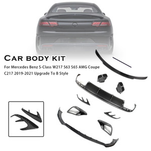 2019-2021 Mercedes Benz S-Class W217 S63 S65 AMG Coupe C217 Carbon Fiber Bumper Body Generic