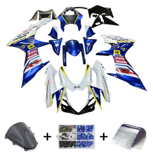 2011-2023 Suzuki GSXR600 GSXR750 K11 Blue White Dunlop Racing Amotopart Fairings Plastics Customs Fairing