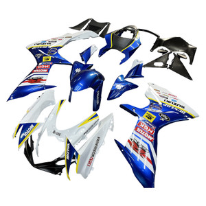 2011-2023 Suzuki GSXR600 GSXR750 K11 Blue White Dunlop Racing Amotopart Fairings Plastics Customs Fairing