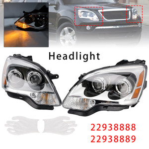 2007-2012 GMC Acadia Left+Right HID Headlight 22938888 22938889 Generic
