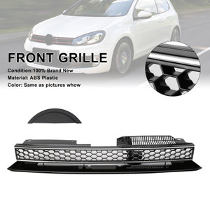 2011-2014 Volkswagen Jetta Wagon MK6 GTI Style Front High Bar Black Chrome Trim Grille 5K0-853-651-AL-QWA Generic