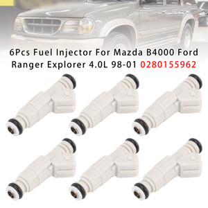 1998-2001 Mazda B4000 4.0L V6 6Pcs Fuel Injector 0280155962 Generic