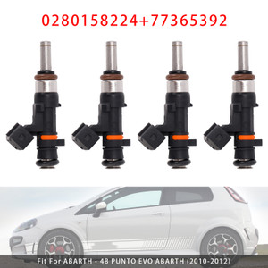 2008-2014 Alfa Romeo FIAT Lancia 4Pcs Fuel Injector 0280158224 77365392 Generic