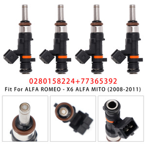 2008-2014 Alfa Romeo FIAT Lancia 4Pcs Fuel Injector 0280158224 77365392 Generic