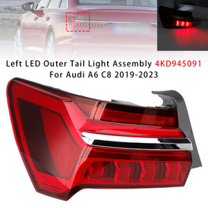 2019-2023 Audi A6 C8 Left LED Outer Tail Light Assembly 4KD945091 Generic