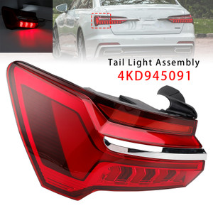 2019-2023 Audi A6 C8 Left LED Outer Tail Light Assembly 4KD945091 Generic