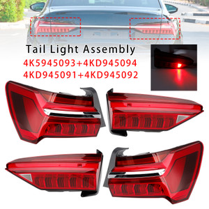 2019-2023 Audi A6 C8 4PCS Left Right Outer Inner LED Tail Light Assembly 4KD945093 4K5945093 Generic