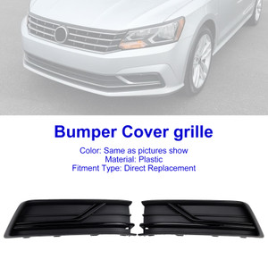 2016-2019 VW Passat B8 2PCS Front Left and Right Side Fog Light Cover Gloss Black Generic