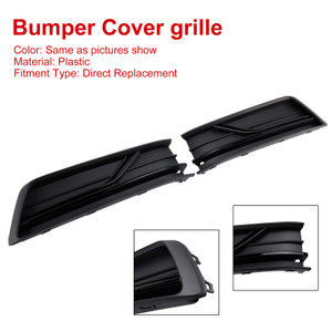 2016-2019 VW Passat B8 2PCS Front Left and Right Side Fog Light Cover Gloss Black Generic