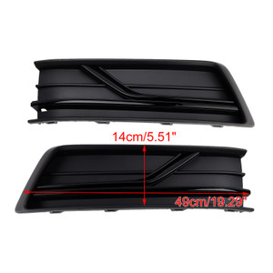 2016-2019 VW Passat B8 2PCS Front Left and Right Side Fog Light Cover Gloss Black Generic