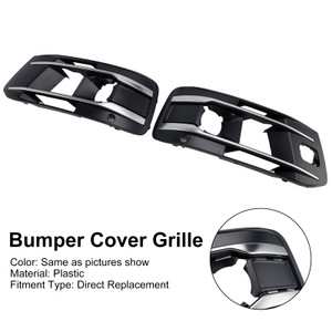 2016-2019 Audi Q7 2PCS Front Bumper Fog Light Grille Cover 4M0807682AA4W3 Generic