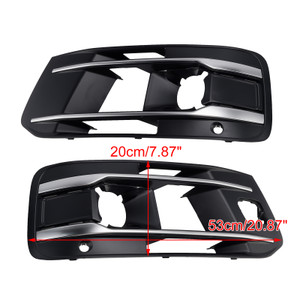 2016-2019 Audi Q7 2PCS Front Bumper Fog Light Grille Cover 4M0807682AA4W3 Generic