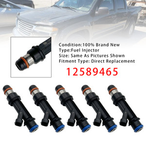 2006 2007 Isuzu i-350 i-370 5Pcs Fuel Injector 12589465 Generic