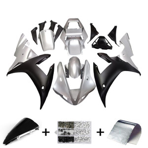 2002-2003 Yamaha YZF-R1 Silver Black R1 Racing Amotopart Fairings Customs Fairing