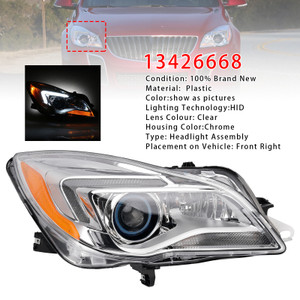 2014-2017 Buick Regal HID Xenon Right Headlight 13426668 Generic