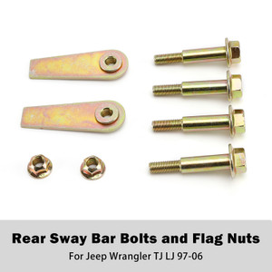 1997-2006 Jeep Wrangler TJ LJ Rear Sway Bar Bolts and Flag Nuts Generic