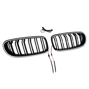 2009-2011 BMW 3 Series E90/E91 Double Rib Front Kidney Grille Gloss Black Generic