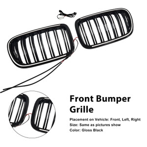 2010-2014 BMW X3/X4 F25/F26 Front Bumper Kidney Grille Gloss Black Generic