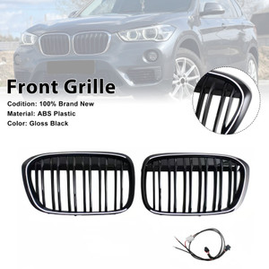2016-2018 BMW X1 F48 F49 Front Kidney Grille Gloss Black Generic
