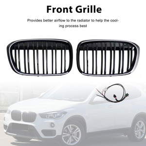 2016-2018 BMW X1 F48 F49 Front Kidney Grille Gloss Black Generic