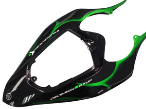 Fairings Yamaha YZF-R1 Black & Green Flame R1 Racing (2004-2006)