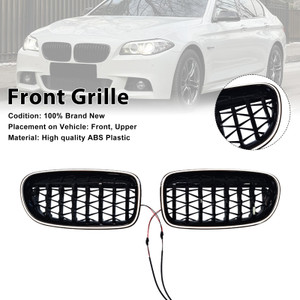 2009-2017 BMW 5-Series F10 F11 Kidney Bumper Grille Gloss Black Generic
