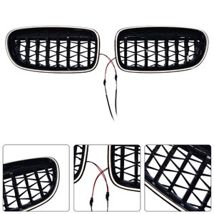 2009-2017 BMW 5-Series F10 F11 Kidney Bumper Grille Gloss Black Generic