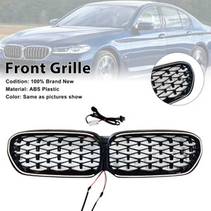 2021-2024 BMW 5 Series G30 G31 G38 Diamond Front Kidney Grille With Camera Hole Generic