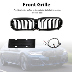 2021-2024 BMW 5 Series G30 G31 G38 Gloss Black Front Kidney Grille Generic