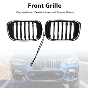 2018-2021 BMW X3 X4 Front Kidney Grille Gloss Black Generic
