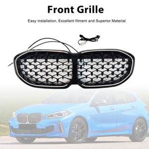 2019-2024 BMW 1 Series F40 Diamond Front Kidney Grille Gloss Black Generic