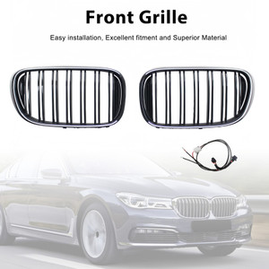 2015-2019 BMW 7 Series G11 Front Kidney Grille Gloss Black Generic