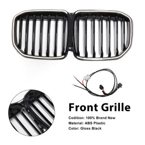 2019-2022 BMW X7 G07 Single Slat Gloss Black Front Kidney Grille Generic