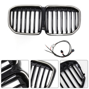 2019-2022 BMW X7 G07 Single Slat Gloss Black Front Kidney Grille Generic