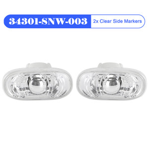 2006-2011 Honda Civic FD2 2x Clear Side Markers 34301-SNW-003 Generic