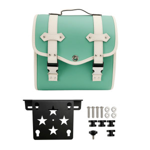 Motorbike Quick Release Saddlebag W/ Bracket Luggage Storage Green Generic