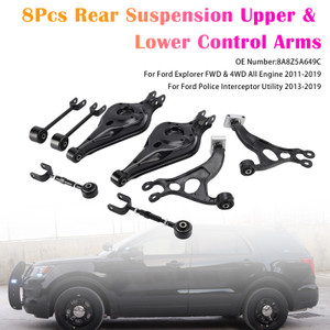 2011-2019 Ford Explorer FWD & 4WD All Engine 8Pcs Rear Suspension Upper & Lower Control Arms Generic