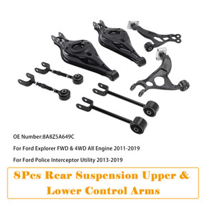 2011-2019 Ford Explorer FWD & 4WD All Engine 8Pcs Rear Suspension Upper & Lower Control Arms Generic
