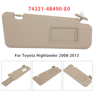 2008-2013 Toyota Highlander Beige Right Side Sun Visor 74321-48490-E0