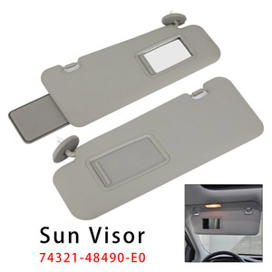 2008-2013 Toyota Highlander Pair Gray Sun Visor 74321-48490-E0 Generic