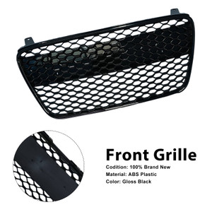 Front Henycomb Bumper Grille For 2007-2012 Audi R8 Gloss Black Generic