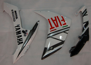 Fairings Yamaha YZF-R1 Black White FIAT R1 Racing (2007-2008)