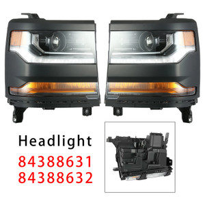 2016-2019 Chevy Silverado 1500 Left+Right HID Xenon Projector Headlight 84388631 84388632 Generic