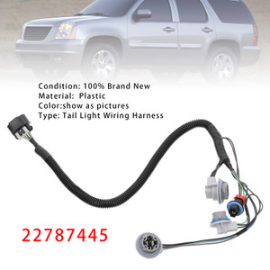 2007-2014 Chevrolet Suburban 1500 2500 Rear Tail Light Wiring Harness 22787445 Generic