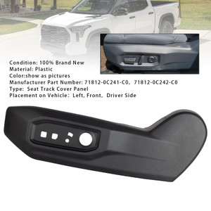 2022-2026 Toyota Tundra Sequoia Left Driver Seat Track Cover Panel Without Lumbar Support Generic