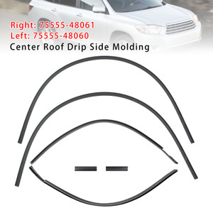 2008-2013 TOYOTA HIGHLANDER/ HYBRID 6PCS Left + Right Center Roof Drip Side Molding 75555-48060/ 48061 Generic