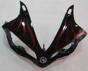 Fairings Yamaha YZF-R1 Black & Red Flame  R1 Racing (2007-2008)