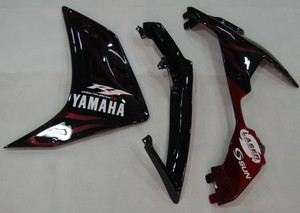 Fairings Yamaha YZF-R1 Black & Red Flame  R1 Racing (2007-2008)