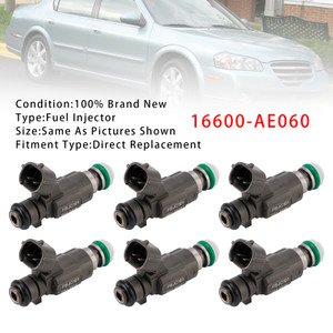 2002-2005 Nissan Altima Maxima Murano 6Pcs Fuel Injector 16600-AE060 Generic
